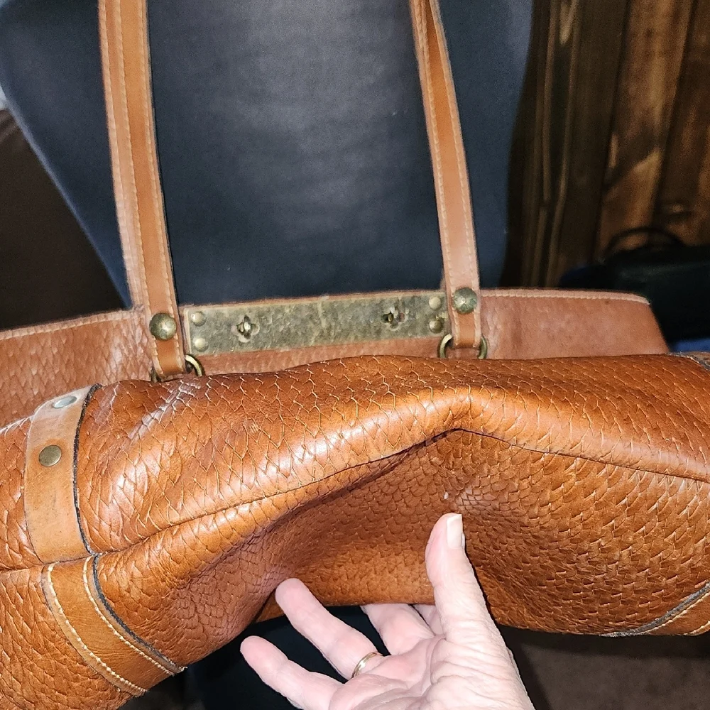 Patricia Nash Tan Leather Tote with Timeless Design